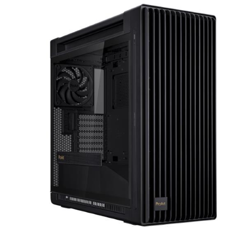 ASUS PROART PA602 TG ARGB CASE GAMING E-ATX CHASSIS IN VETRO TEMPERATO SUPPORTO RADIATORE 420mm VENTOLA DA 140mm 2 VENTOLE DA 200mm PREINSTALLATE INDICATORE DI POLVERE IRNERO